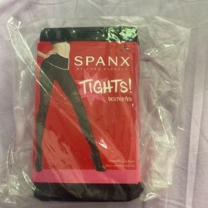 Spanx black destroyed tights